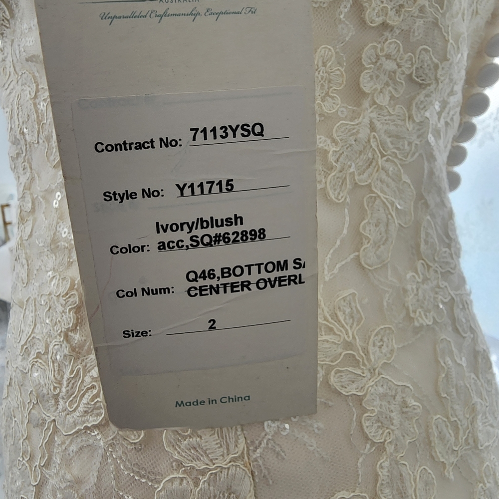 Sophia Tolli Elegant Cream Wedding Dress - Picture 5 of 5